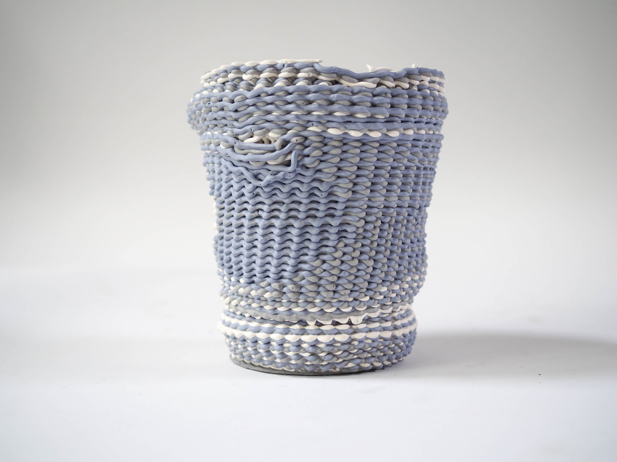 woven ceramic vase